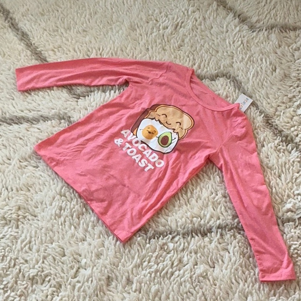Pink Avocado & Toast Kids Pajama Set